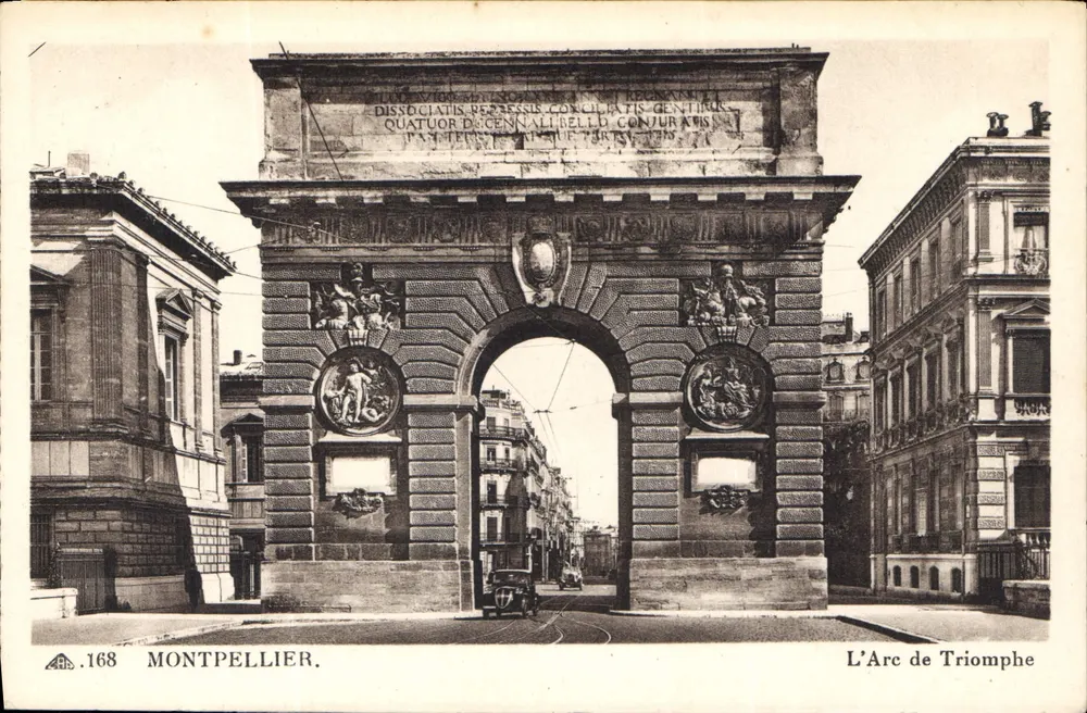 O Arco do Triunfo — Montpellier — editor A.R. n°168 - Frente