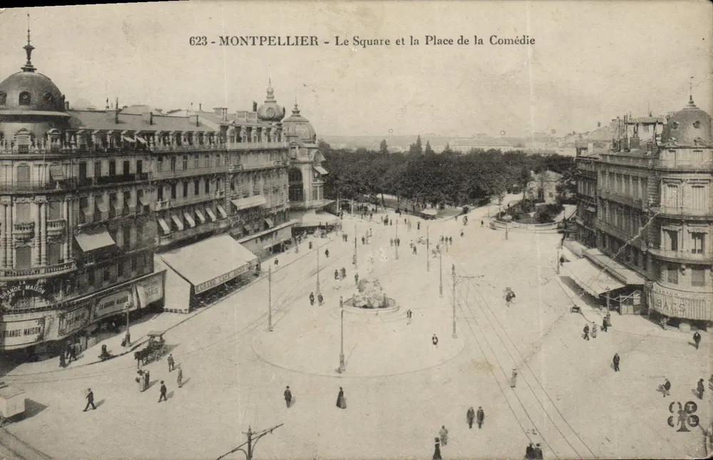 Montpellier - Le Square et la Place de la Comédie — Grande Maison, n°623 - Recto