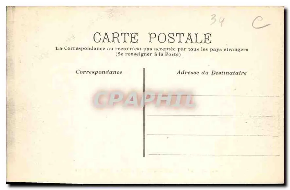 Lamalou-le-Bas — Innenansicht des Hôtel des Bains — n° 34 C - Rückseite