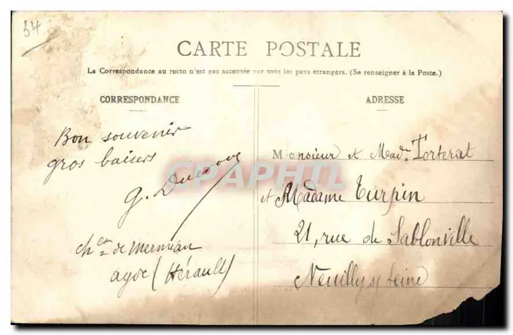 Agde - Der Kap und Funktelegraphie — Verlag Agde - Rückseite
