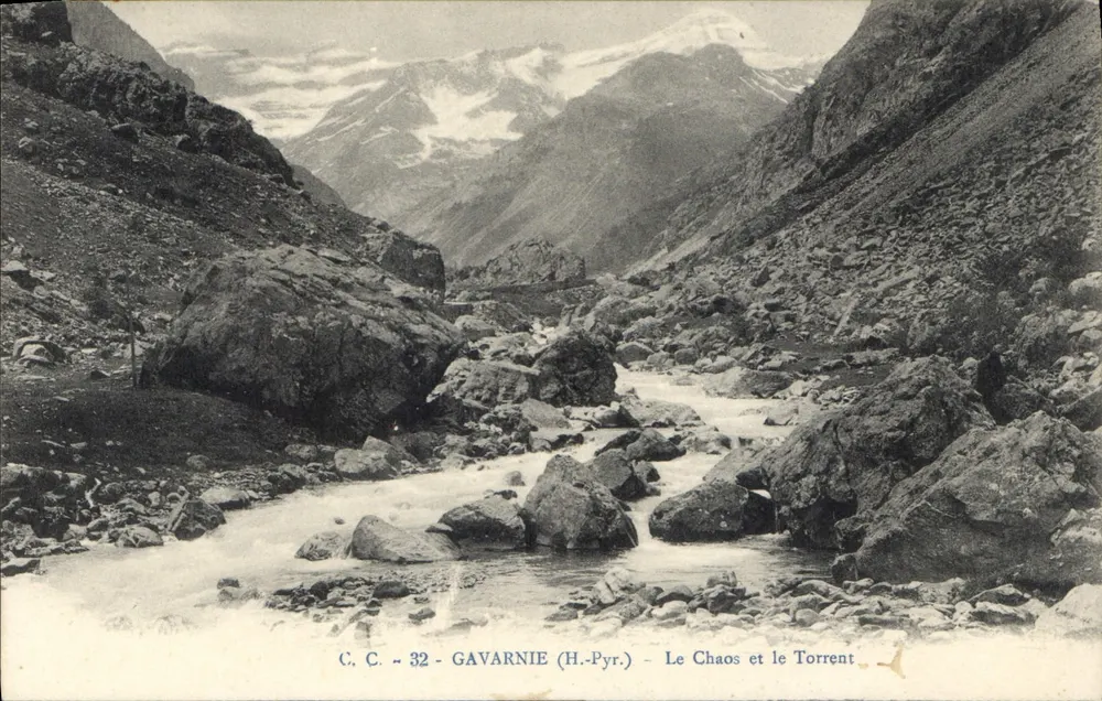 Gavarnie (H.-Pyr.) — Das Chaos und der Bach — C. C. - 32 - Vorderseite