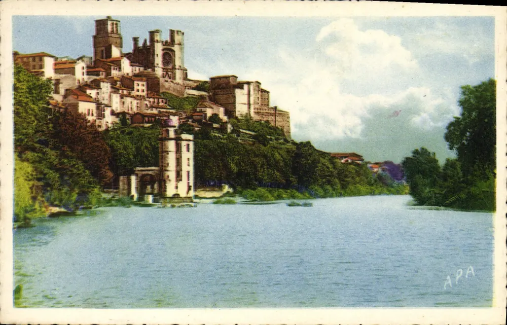 Béziers — O Rio Orb e a Catedral — Cartas A.P.A. - Frente
