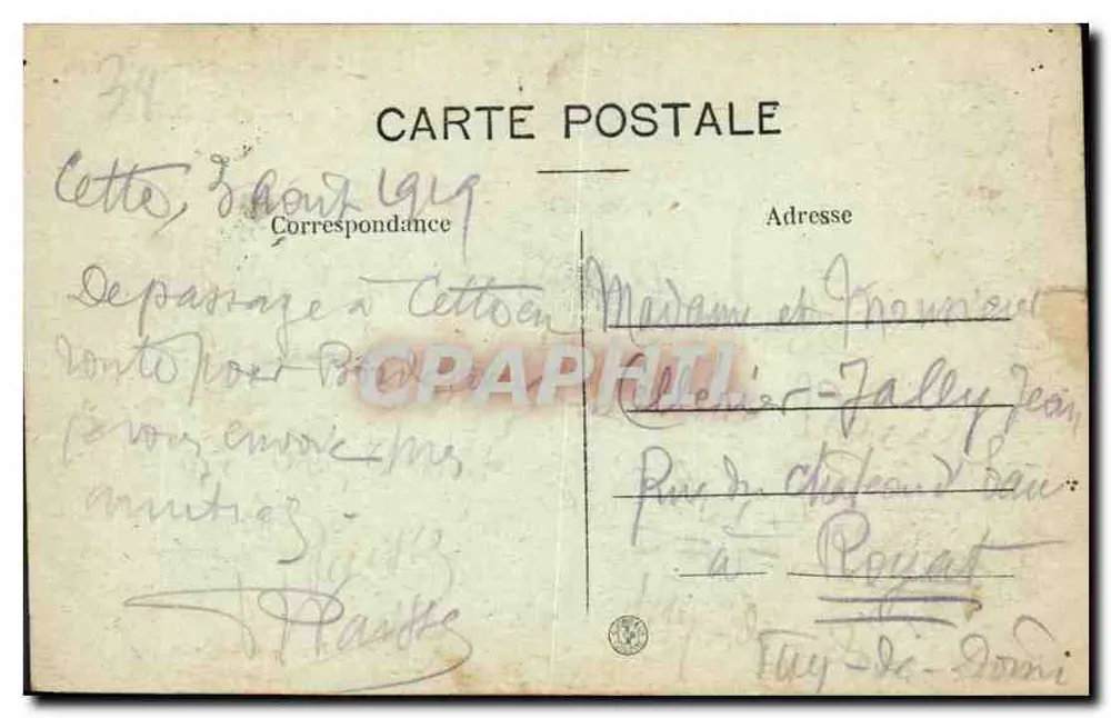 CETTE — Badeort — Allgemeiner Blick und der Étang de Thau - Rückseite