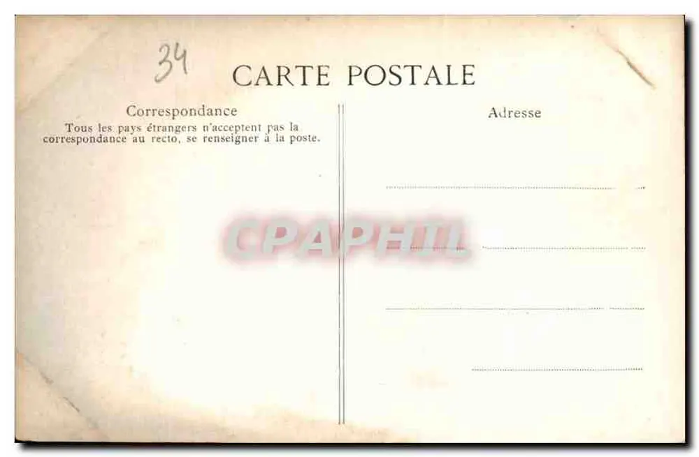 Montpellier-le-Vieux — Die Pforte von Mykene — unbekannter Verlag, Nr. 2539 - Rückseite