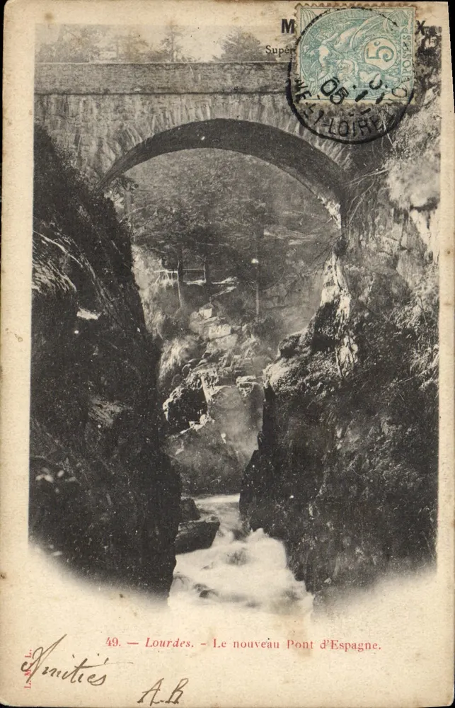 Lourdes — Der neue Spanienbrücke — Freundschaften - Vorderseite