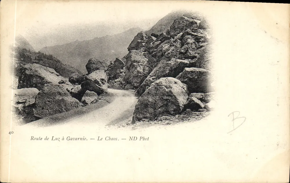 Straße von Luz nach Gavarnie — Le Chaos — ND Phot - Vorderseite