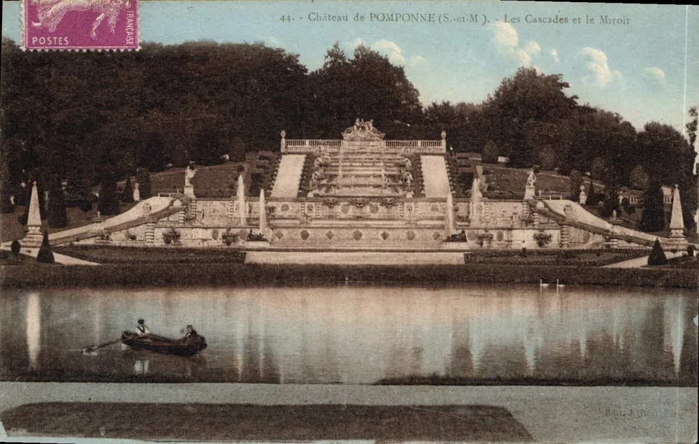 Schloss POMPONNE (S.-et-M.) — Die Cascaden und der Spiegel — Verlag P. B. - Vorderseite