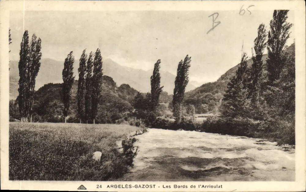 Argelès-Gazost — Die Ufer des Arrieulat — Verlag: Cie des Arts Photographiques de Stassbourg - Vorderseite