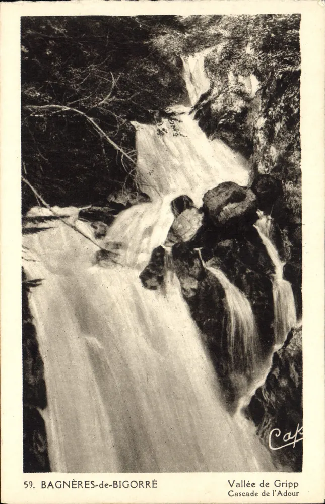 Bagnères-de-Bigorre — Tal von Gripp, Wasserfall von Adour — CAP, Laurdes - Vorderseite