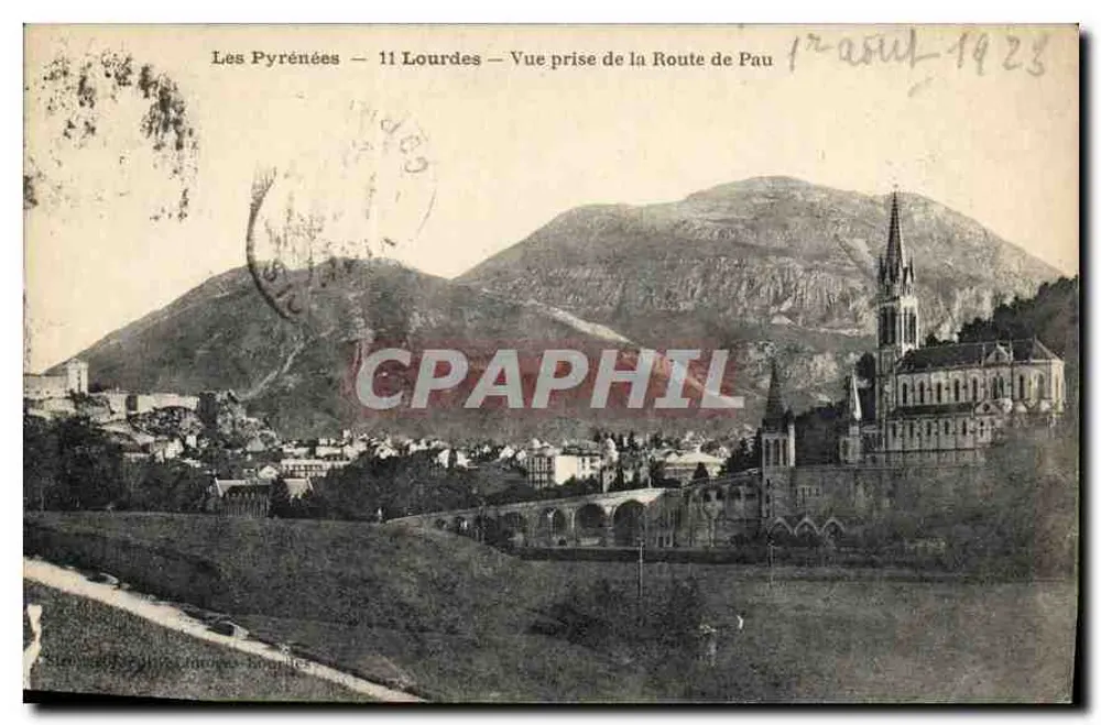 Die Pyrenäen — 11 Lourdes — Ansicht vom Weg nach Pau - Vorderseite