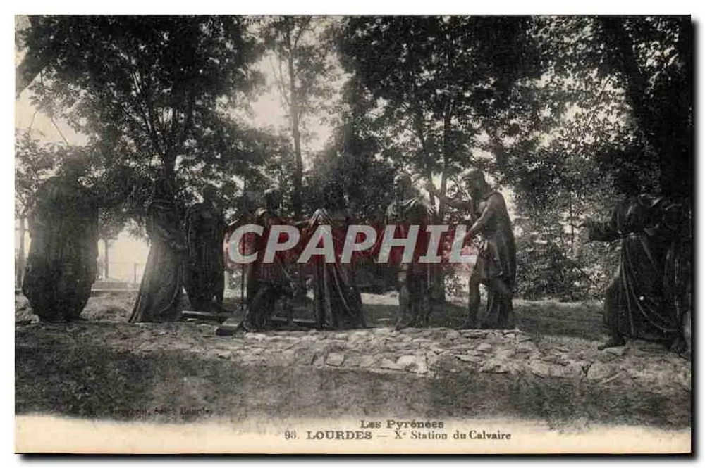 Lourdes — 10. Station des Calvariums — Die Pyrenäen - Vorderseite