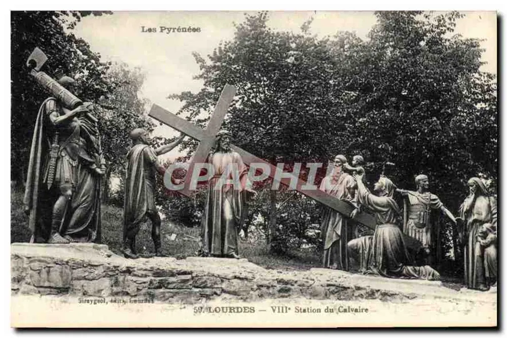 Lourdes — VIIIa Estação do Calvário — Sireyguol, 4414, Lourdes - Frente