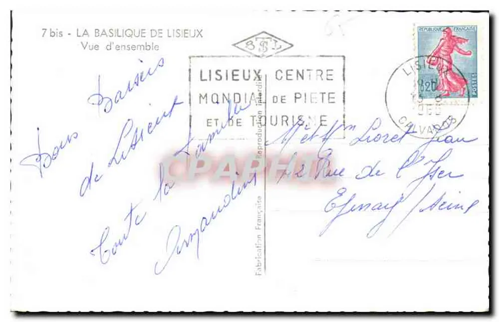 Basílica do Sagrado Coração de Montmartre — vista geral — Editor: Lisieux Centro Mundial de Pietade e Turismo - Verso