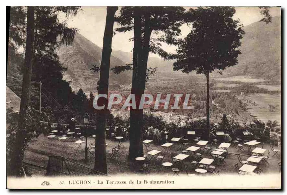 Luchon - A Terrasse de la Restauration — editor anônimo, n° 57 - Frente