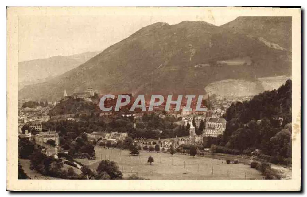 Lourdes — Die Basilika und der Festungspalast — Édition Paul de Lourdes, n° 65 - Vorderseite