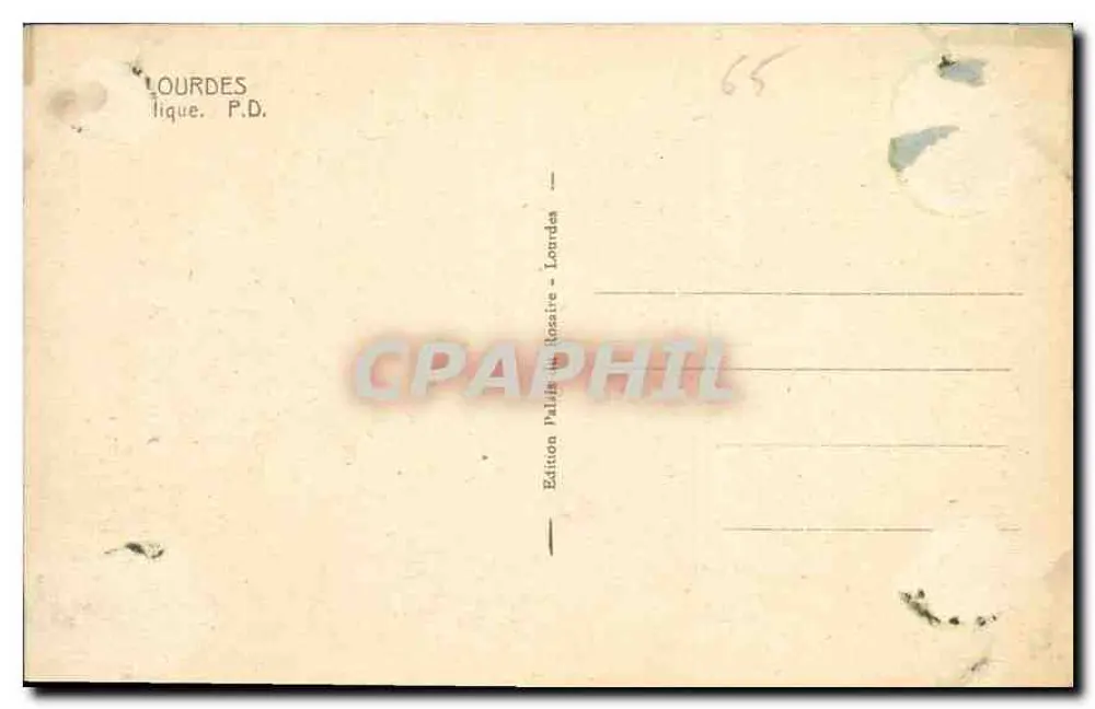 Lourdes — Santuário e montanhas — Edição Pallas - Lourdes - Verso