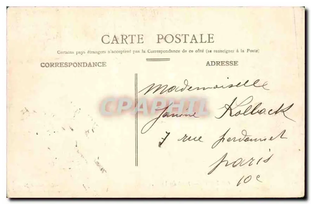 Saut du Loup — Nice — Edição Picard, N°63 - Verso