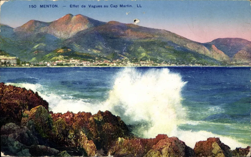 Menton — Efeito de Ondas no Cabo Martin — LL - Frente