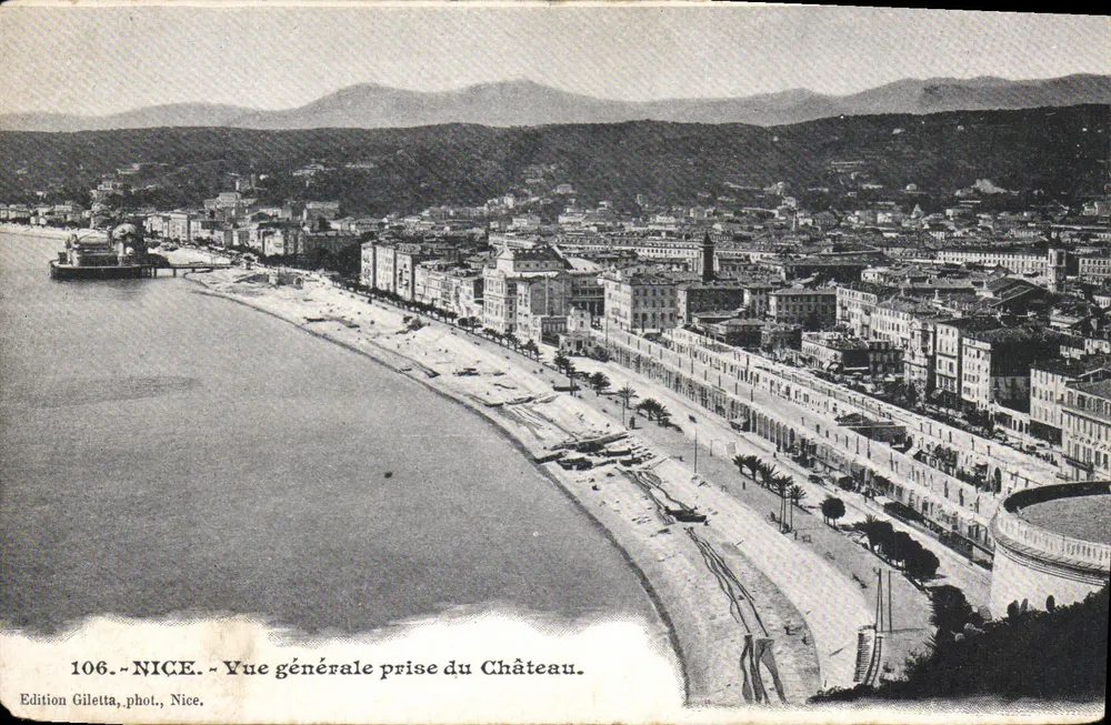 NICE - Vista geral tirada do Castelo — Edição Gilelta, fot., Nice, n° 106 - Frente