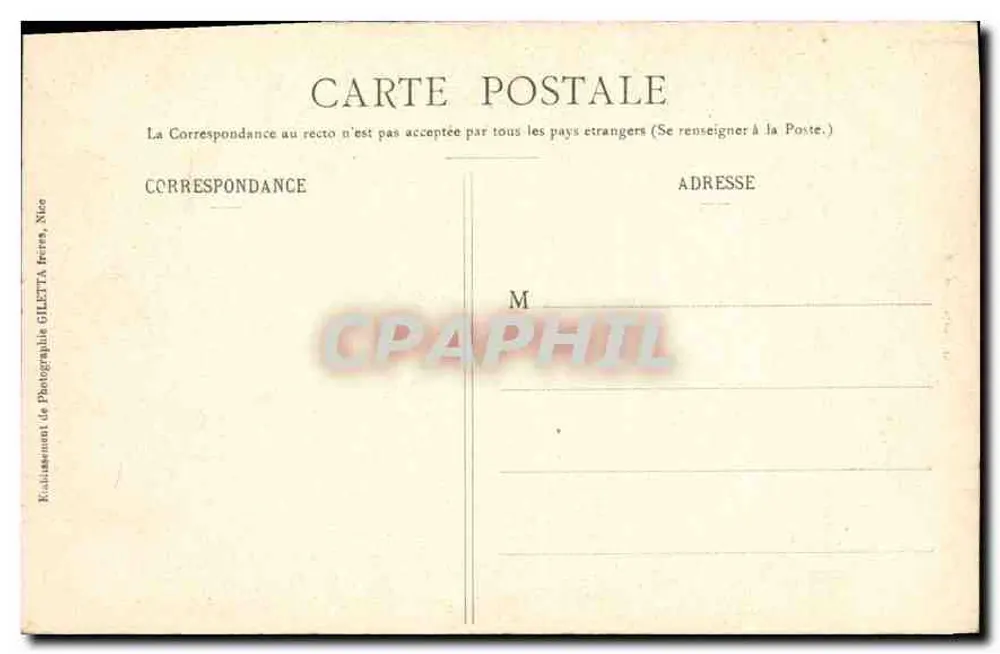 GANNES — Innenansicht des alten Schlosses St-Honorat — Verleger Gilettà, Nice - Rückseite