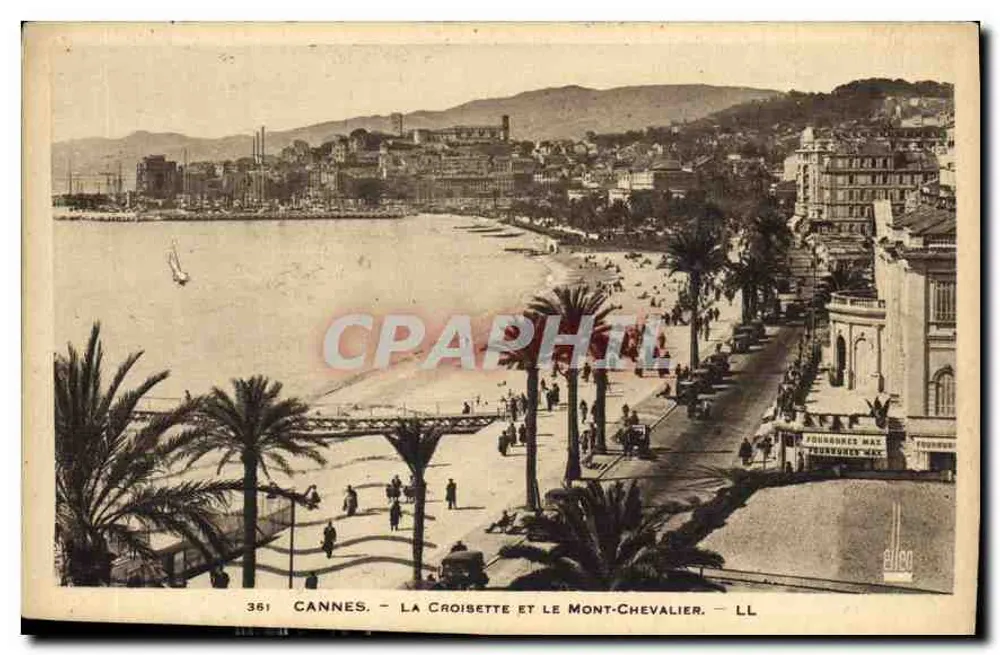 Cannes — La Croisette und Mont-Chevalier — LL - Vorderseite