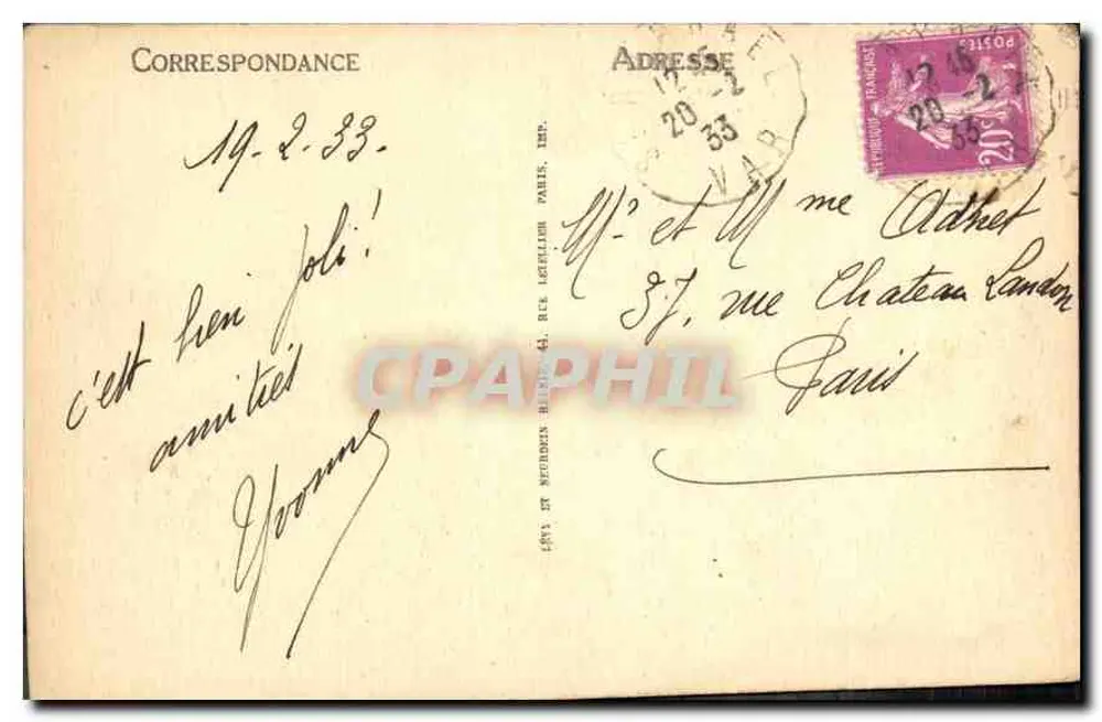 Cannes — La Croisette und Mont-Chevalier — LL - Rückseite