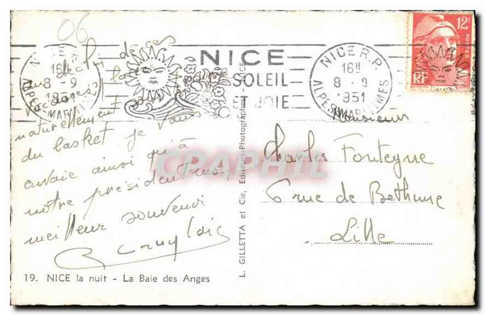 Nice à noite — Baía dos Anjos — Edição Soleil - Verso