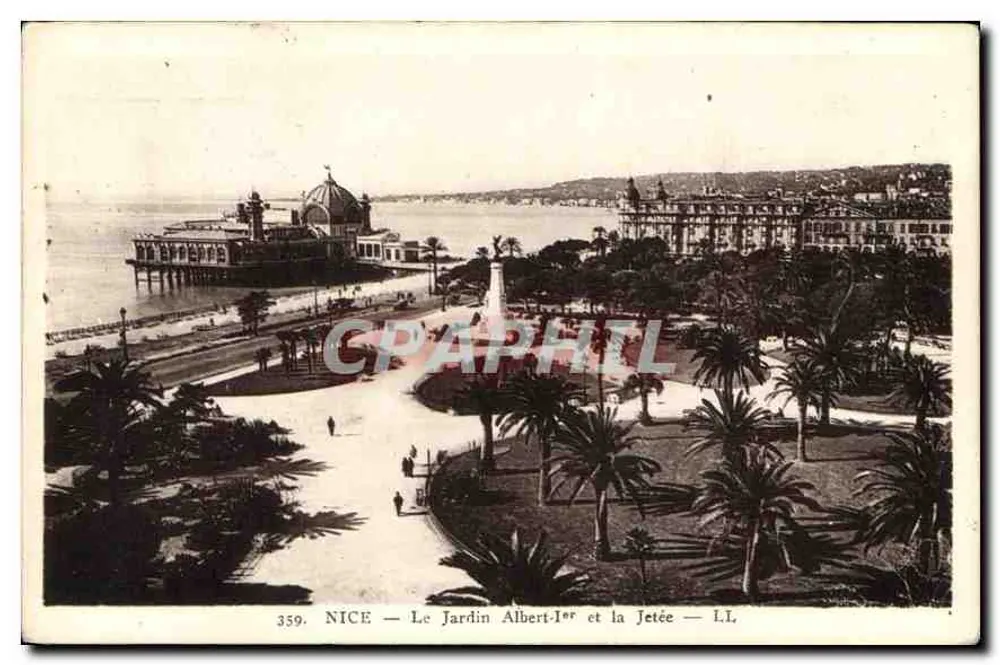 NICE — O Jardim Albert Ier e a Ponta — L.L. - Frente