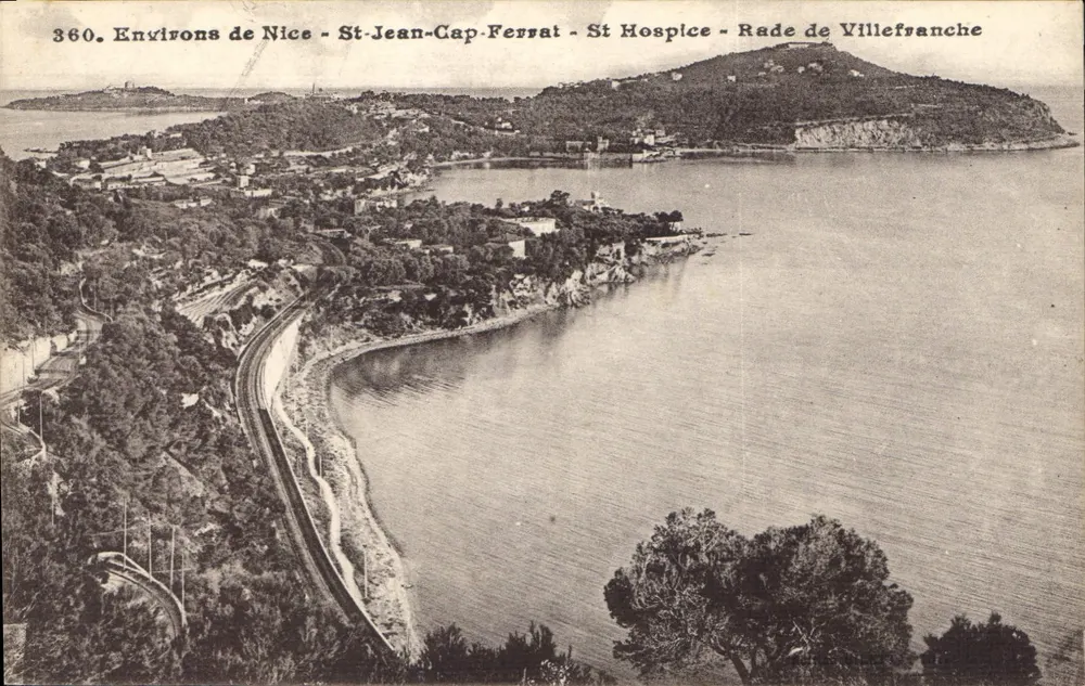 Um Nice - St-Jean-Cap-Ferrat - St Hospice - Hafen von Villefranche — unbekannter Verleger, Nr. 360 - Vorderseite