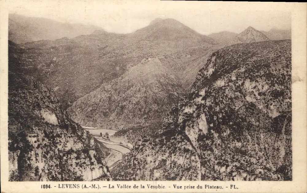 Tal der Vésubie — Aussicht vom Plateau — LEVENS (A.-M.) — FL. - Vorderseite