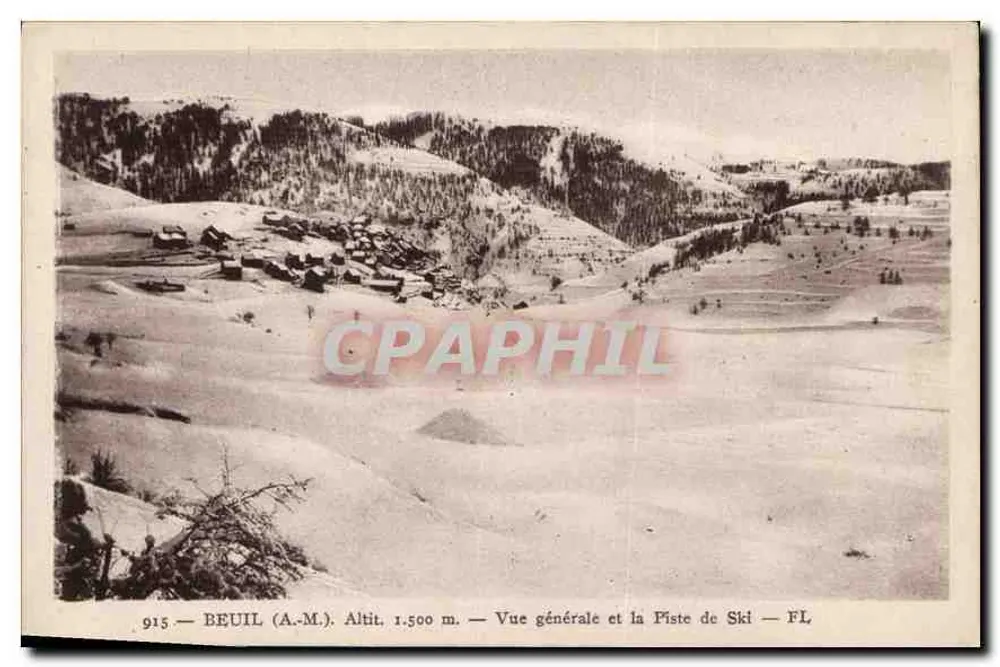 Beuil (A.M.) — Allgemeiner Blick und die Skipiste — FL - Vorderseite