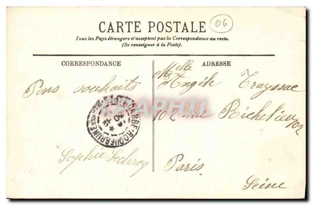 Cap Martin — Een Pad door het Bos — LL. — n°6 - Achterkant