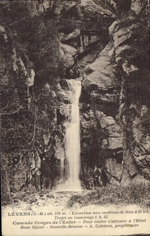 Wasserfall der Gorges de l'Enfer — Levens (A.-M.) — Verlag Giletta - Vorderseite