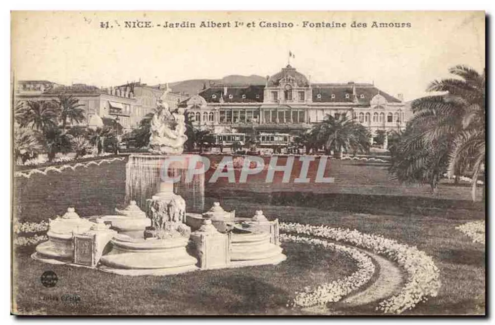 Nice - Jardin Albert Ier und Casino - Fontaine des Amours - Vorderseite