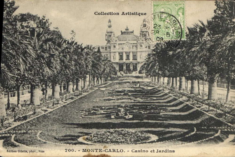 Monte-Carlo — Casino und Gärten — Edition Giletta, Foto., Nizza, Nr. 700 - Vorderseite
