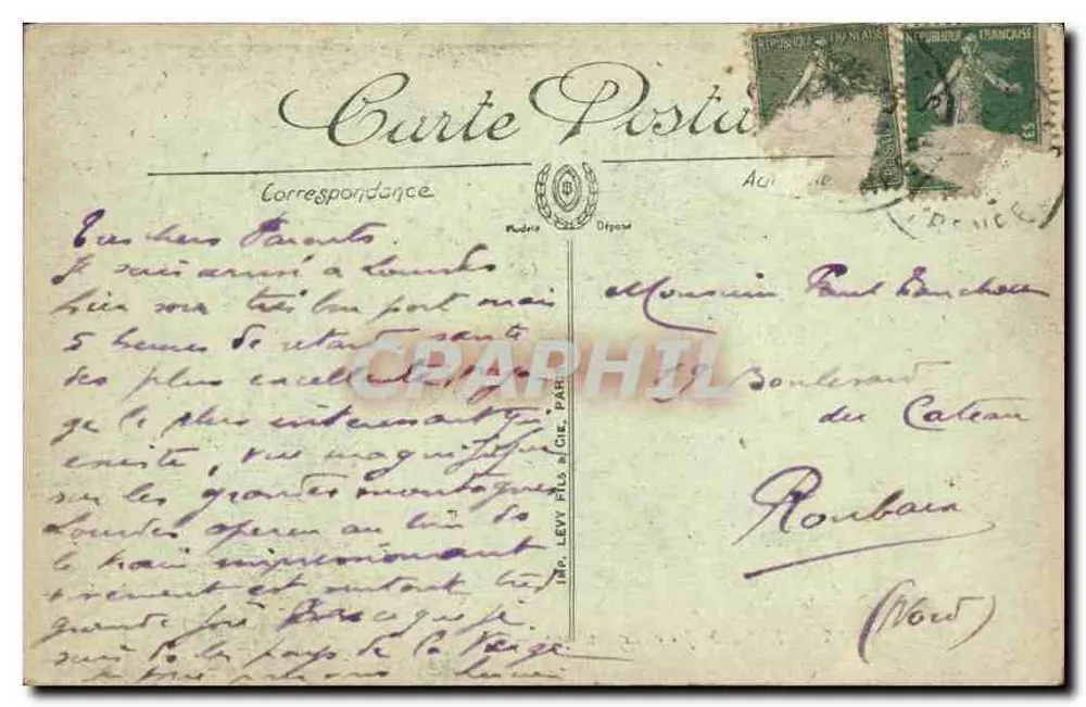 Lourdes — O Pic do Jer e a Basílica — LL. — Editor LL. — N° 11 - Verso