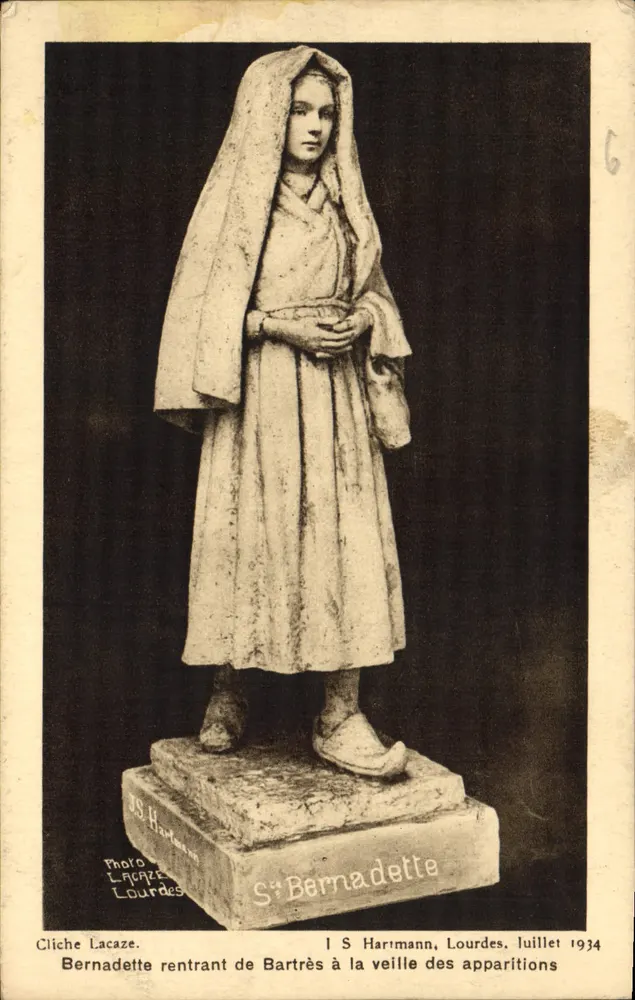 Sainte Bernadette Soubirous — Statue in Lourdes — Photo Lacaze, Serie 6 - Vorderseite