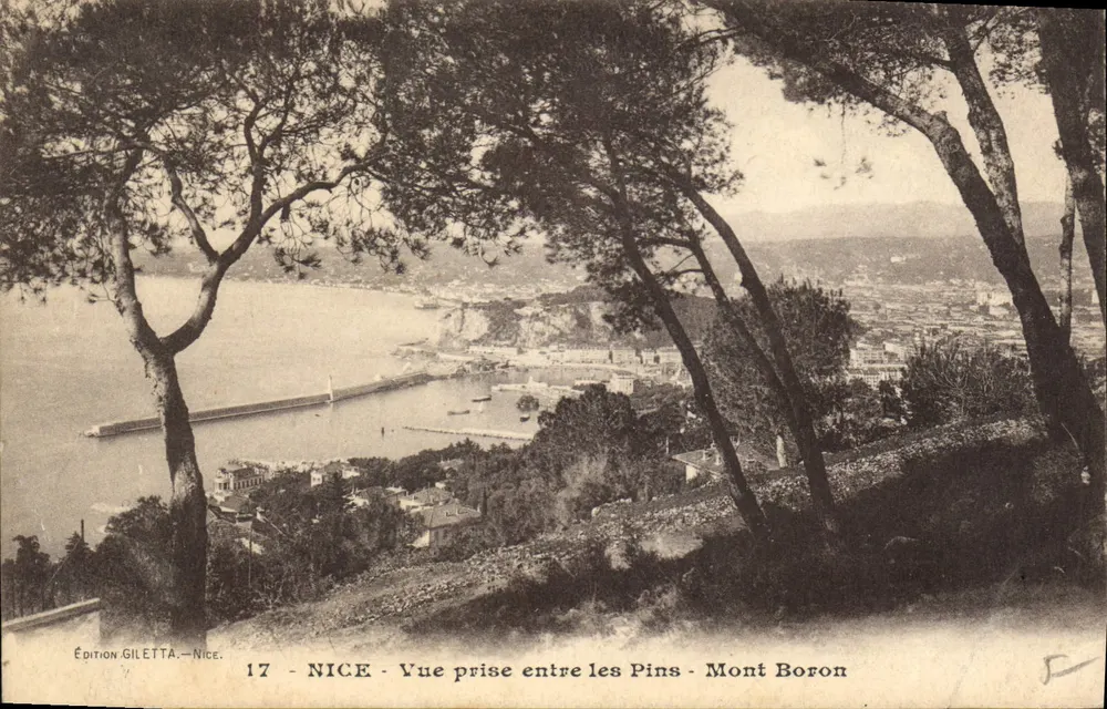 NICE - Ansicht zwischen den Kiefern - Mont Boron — Ausgabe GILETTA - NICE, Nr. 17 - Vorderseite