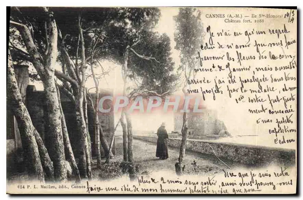 Cannes (A.M.) — Île Saint-Honorat, Burg — P. L. Maillen, Verlag, Cannes - Vorderseite