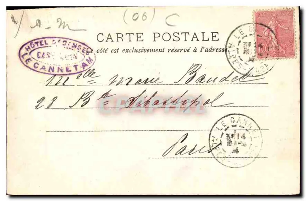 Cannes (A.M.) — Île Saint-Honorat, Burg — P. L. Maillen, Verlag, Cannes - Rückseite