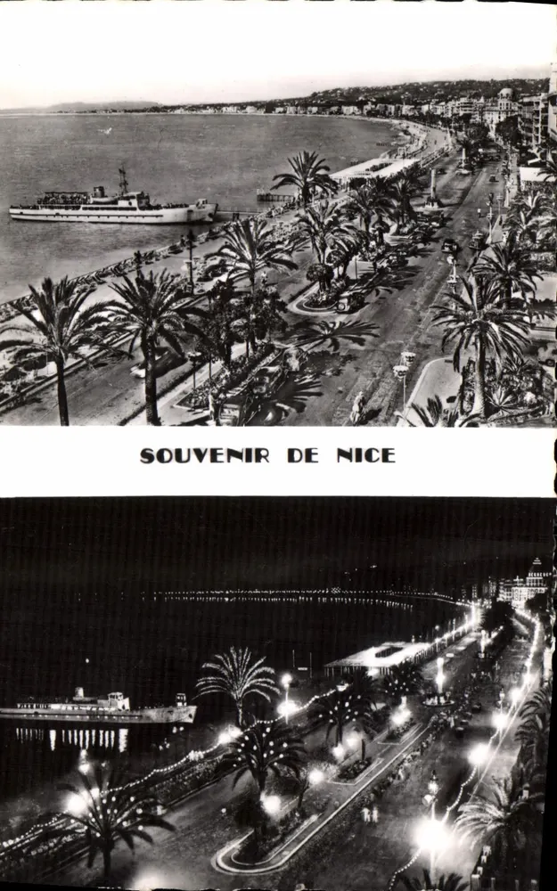 Vue da promenade dos Anglais em Nice — Lembrança de Nice — Editor não visível - Frente