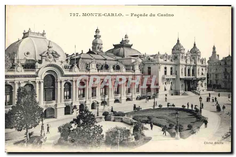 Monte-Carlo — Fachada do Cassino — Cliché d'Illetta, n° 727 - Frente