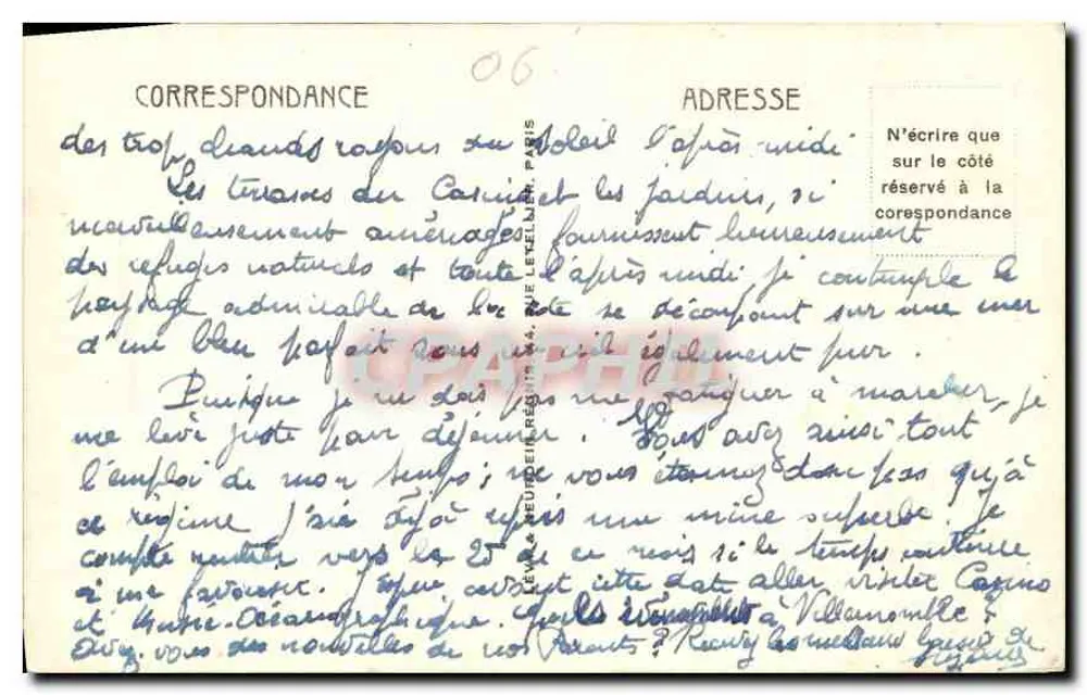 मोंटे-कार्लो — समुद्र के ओर रोक्कब्रून के दृश्य — एलएल संख्या 111 - पीछे