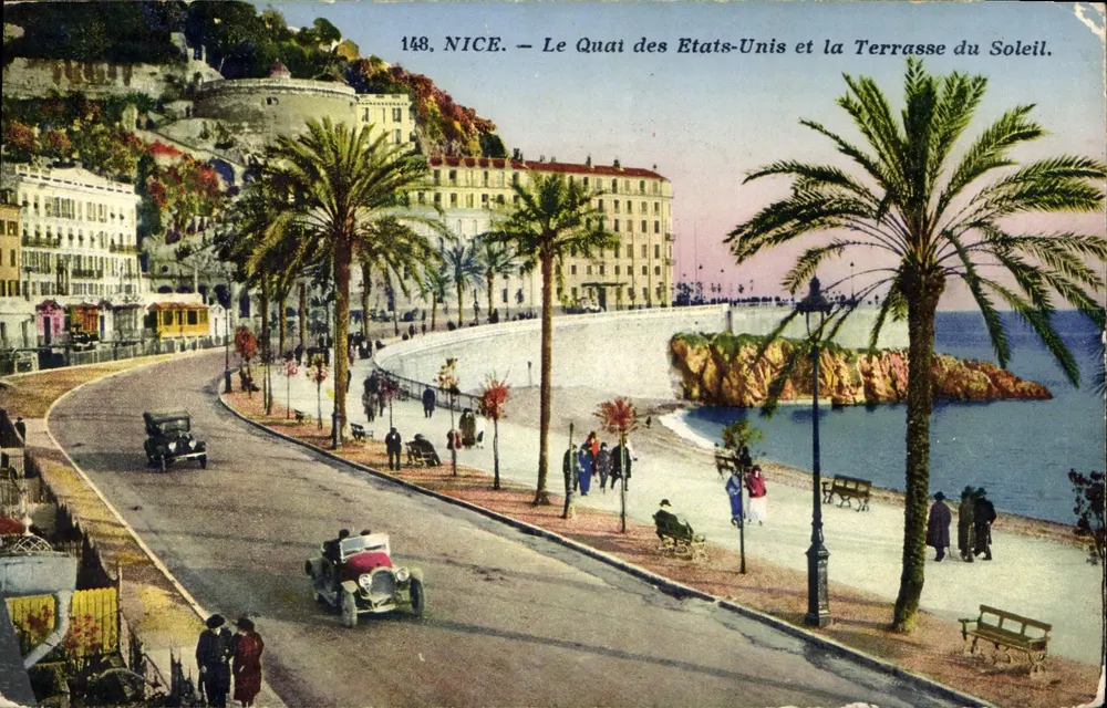 Nice — Le Quai des États-Unis und die Terrasse du Soleil — Verleger G. Lemaître et Cie, Nr. 148 - Vorderseite