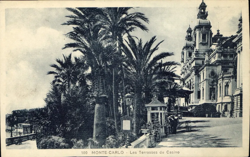 Monte-Carlo - Die Terrassen des Casinos — Verlag Grimaldi, Nr. 100 - Vorderseite