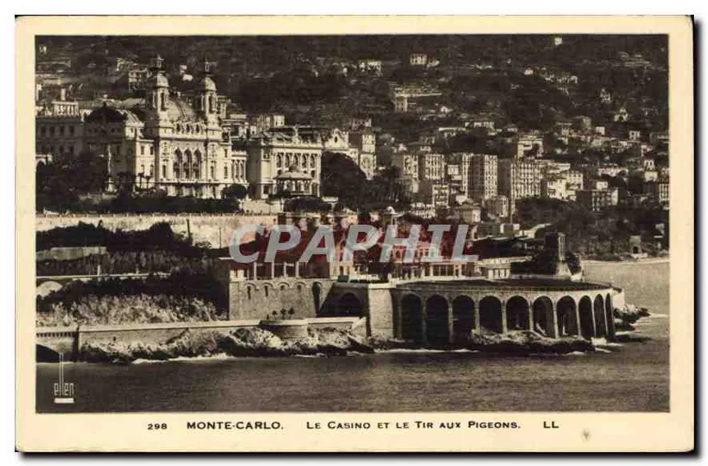 Monte-Carlo — Das Casino und das Schießen auf Tauben — Verlag LL, Nr. 298 - Vorderseite