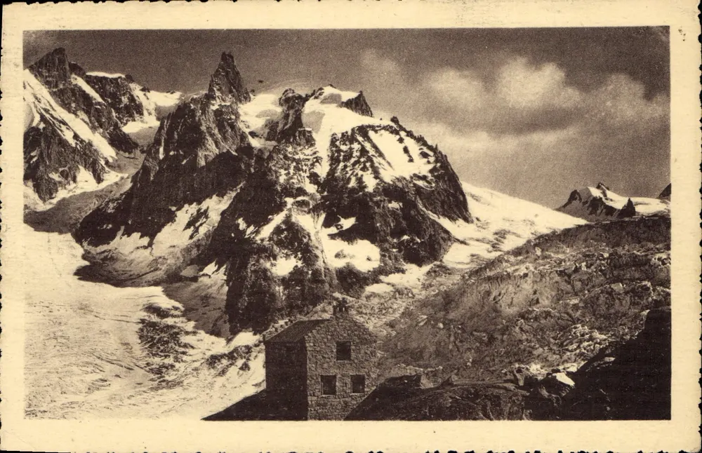 Kabina Géanta — Aiguille du Géant — G. Tairraz, fot. wyd. Chamonix - Awers