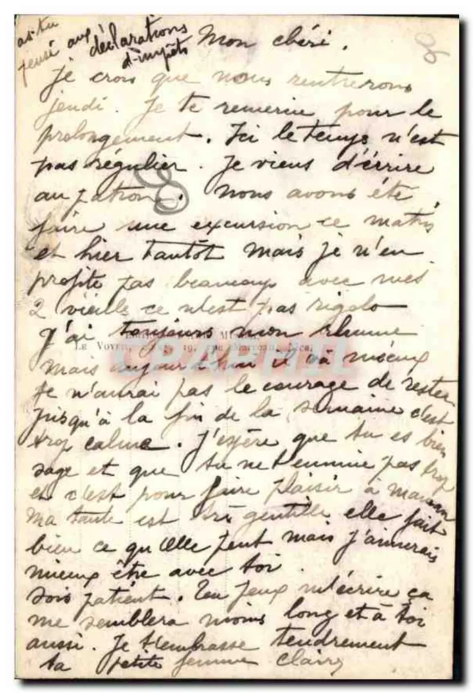 Menton — O Jardim Público — Editor desconhecido, n° 97 - Verso