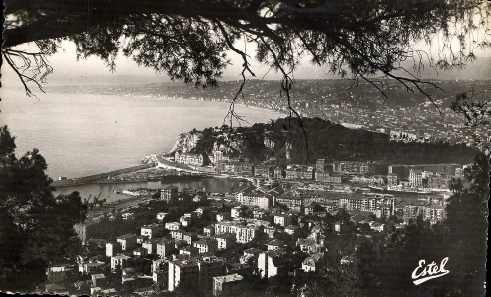 Vista general de Niza — toma del Mont Boron — Editor Estel, n°1502 - Anverso