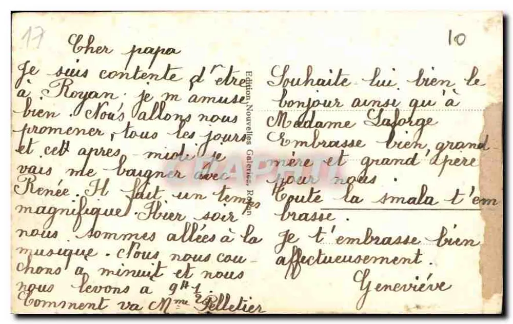 कॉर्डूआन के लाइटहाउस — रॉयन — एडिशन नूवेल गैलेरी, नंबर 144 - पीछे